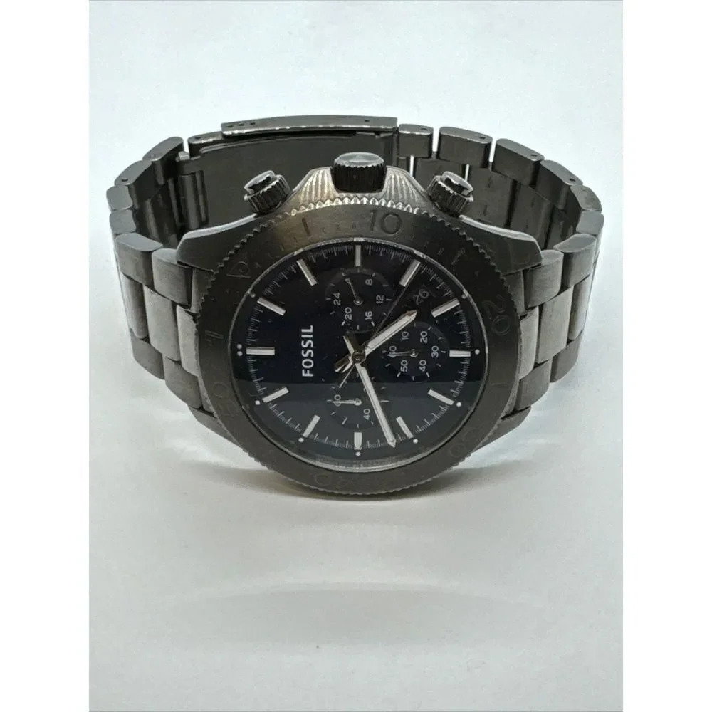 Fossil Retro CH2896 Men's Black Stainless Steel Analog Dial Quartz Watch JNA355
